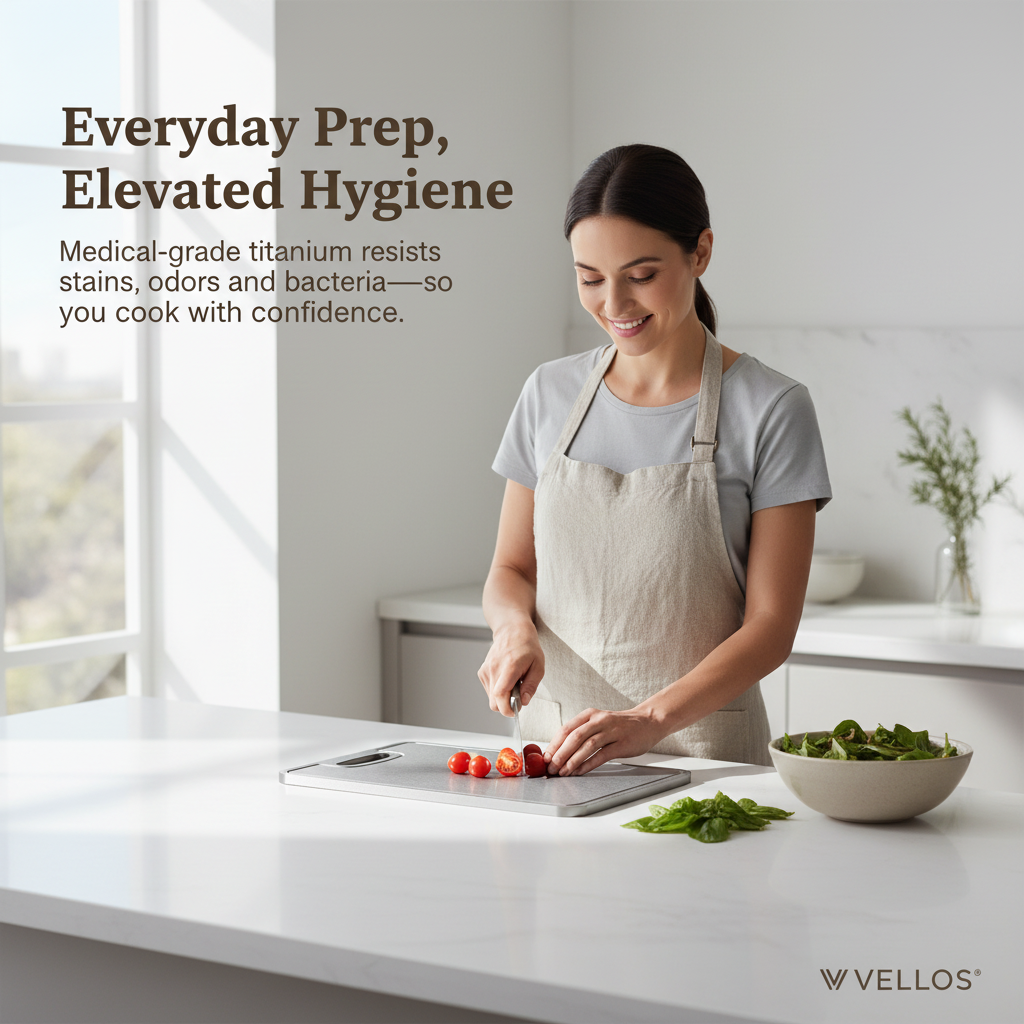 Vellos® Certified Pure Titanium Cutting Board