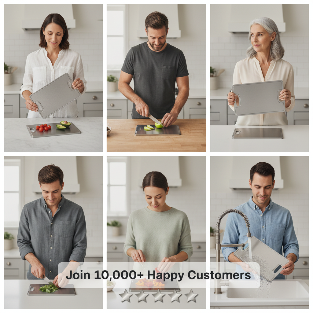 Vellos® Certified Pure Titanium Cutting Board